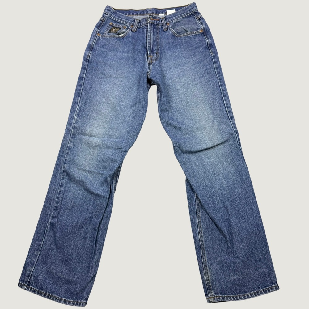Cinch Green Label Mens 30x32 Medium Wash Straight Leg Western Denim Jeans